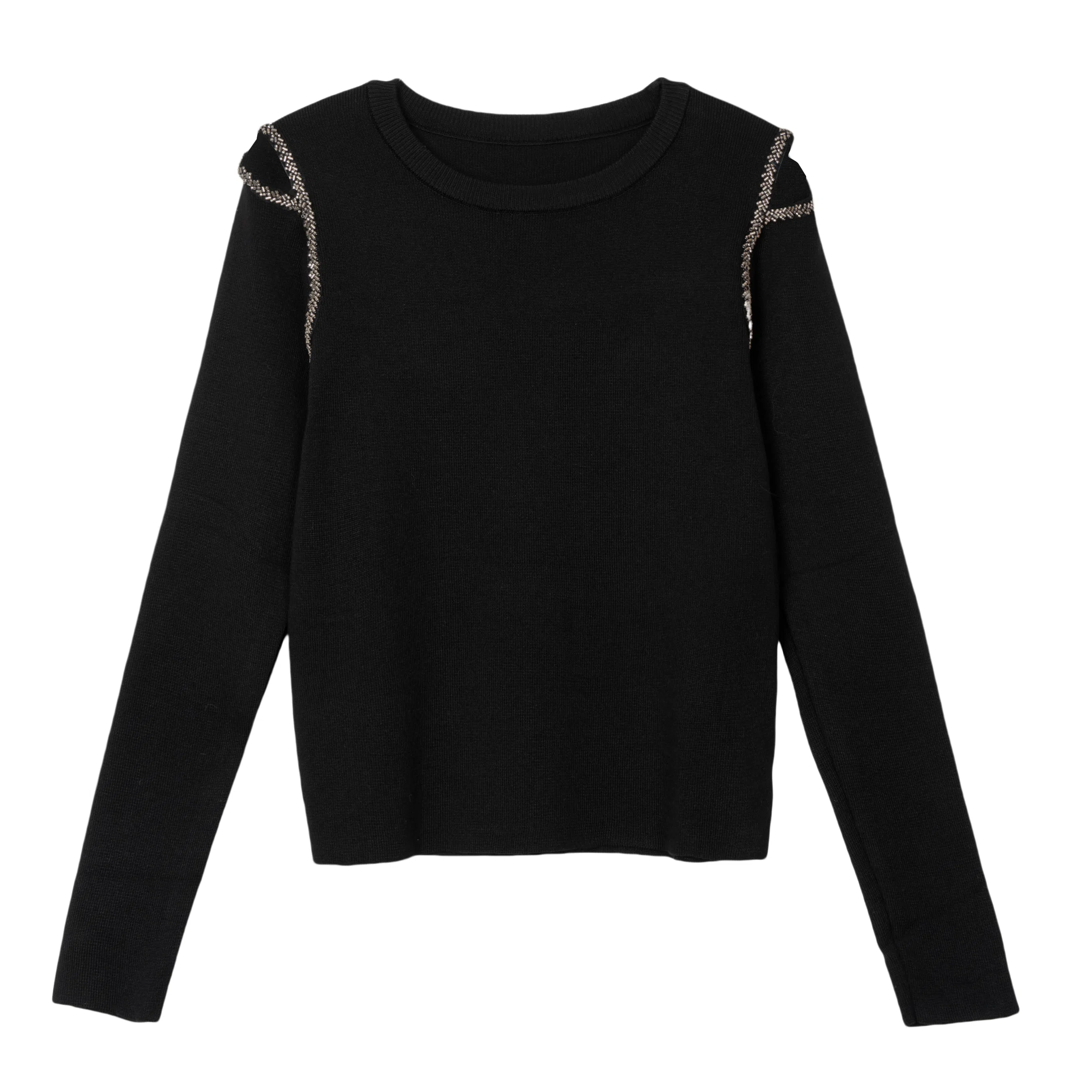 法文箱子 镂空慵懒简约长袖针织衫 女款