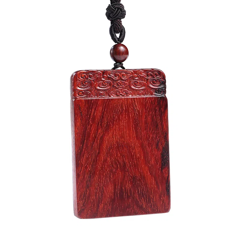 木盛缘 平安无事牌文玩木质挂饰 小叶紫檀 吊坠 男女同款情侣款