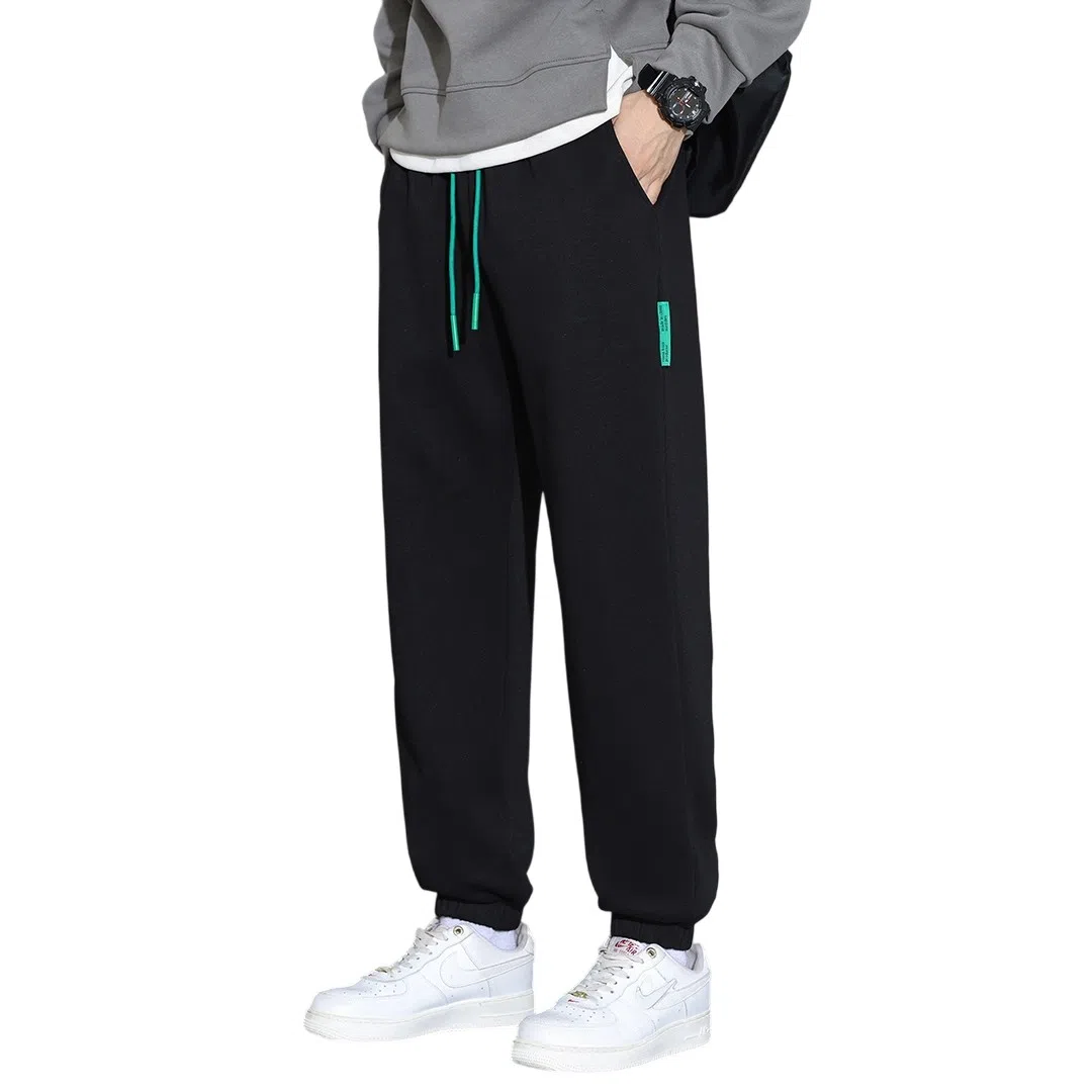 顶峰保罗 无性别主义美式潮流亲肤透气凉感设计感时尚卫裤束脚运动长裤宽松裤子潮牌百搭直筒休闲裤 男女同款