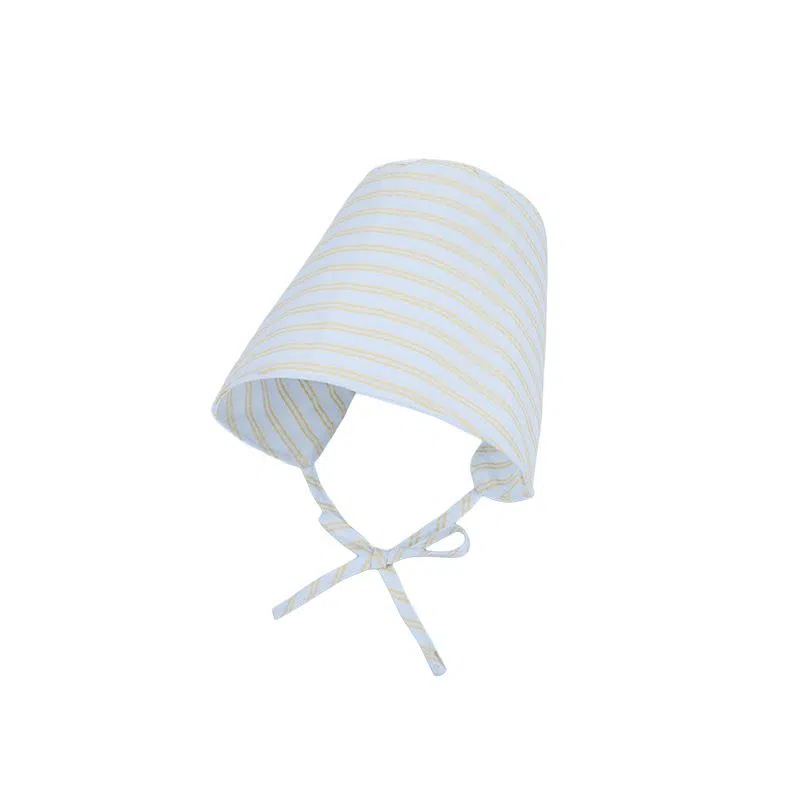 艾佳微 法式条纹户外出游防晒帽高级感大帽檐显脸小遮阳帽 聚酯纤维 渔夫帽 男女同款情侣款