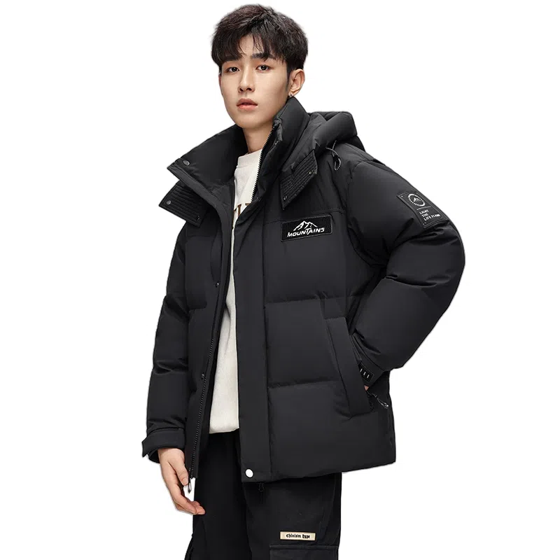 鸭鸭 极寒系列 时尚韩版潮流短款连帽山系户外运动加厚保暖面包羽绒服 男女同款