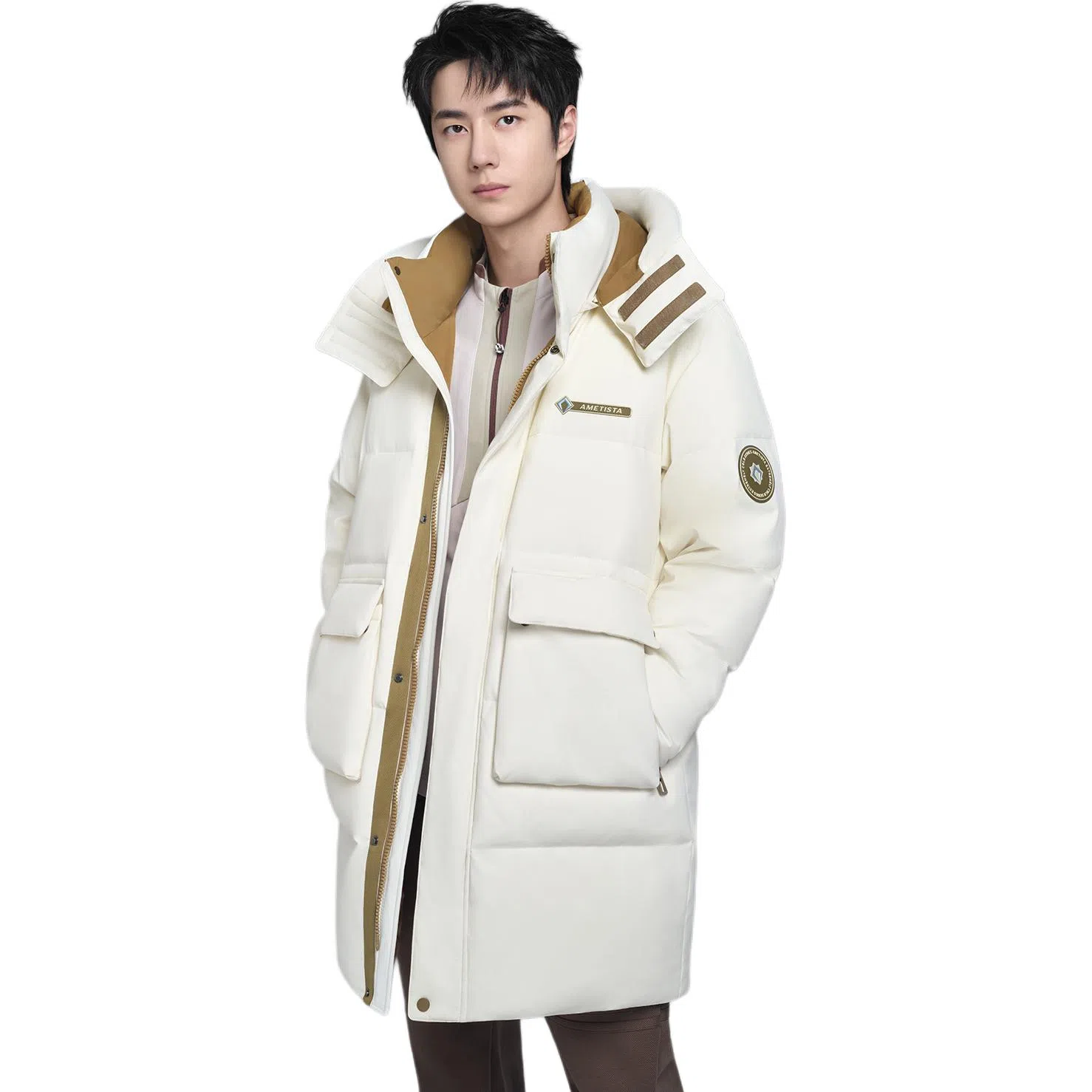 鸭鸭 极寒系列 时尚韩版休闲百搭拆卸连帽冬装外套户外 加厚防寒保暖中长款羽绒服 男女同款