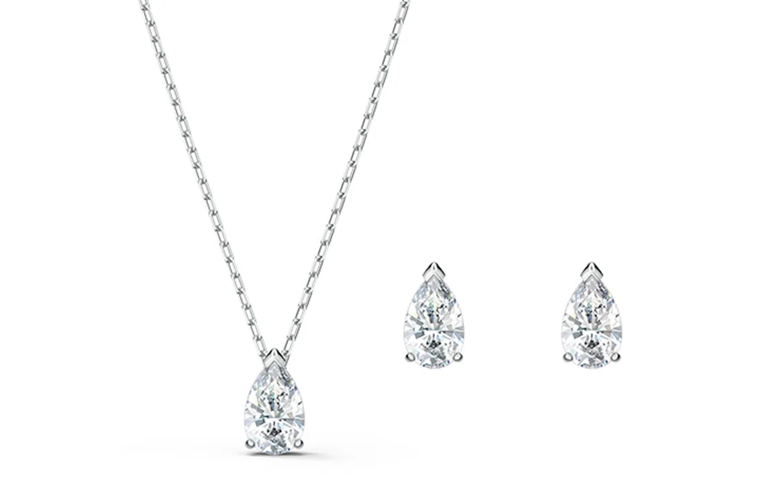 Swarovski Attract Pear Set