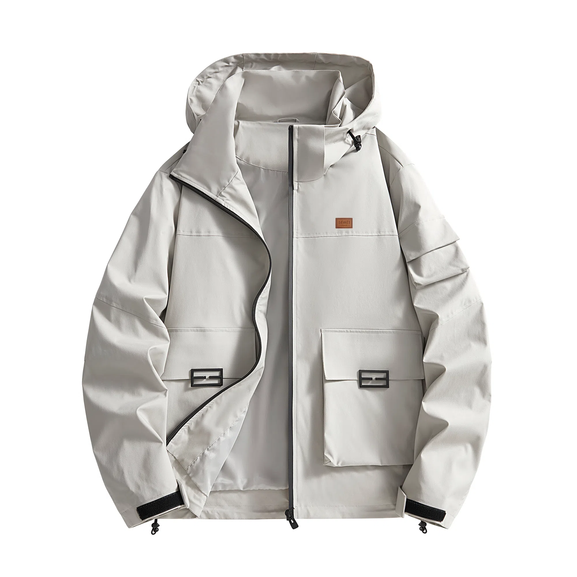 【dme】 美式潮流连帽纯色痞帅高级感防风防水户外休闲外套夹克 男女同款