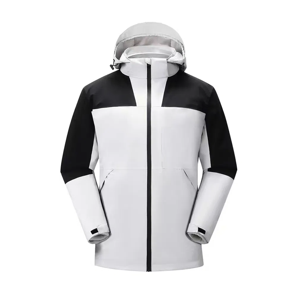 户外防雨可拆卸抓绒内胆三合一小众高级感咖色美式复古连帽宽松外套  防水防风保暖冲锋衣 男女同款