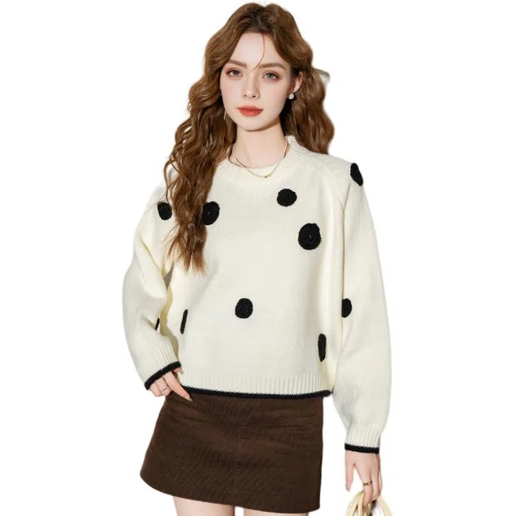 法文箱子 简约套头休闲毛衣 女款