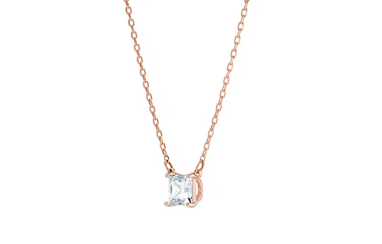 Swarovski Attract Square Pendant Rose Gold