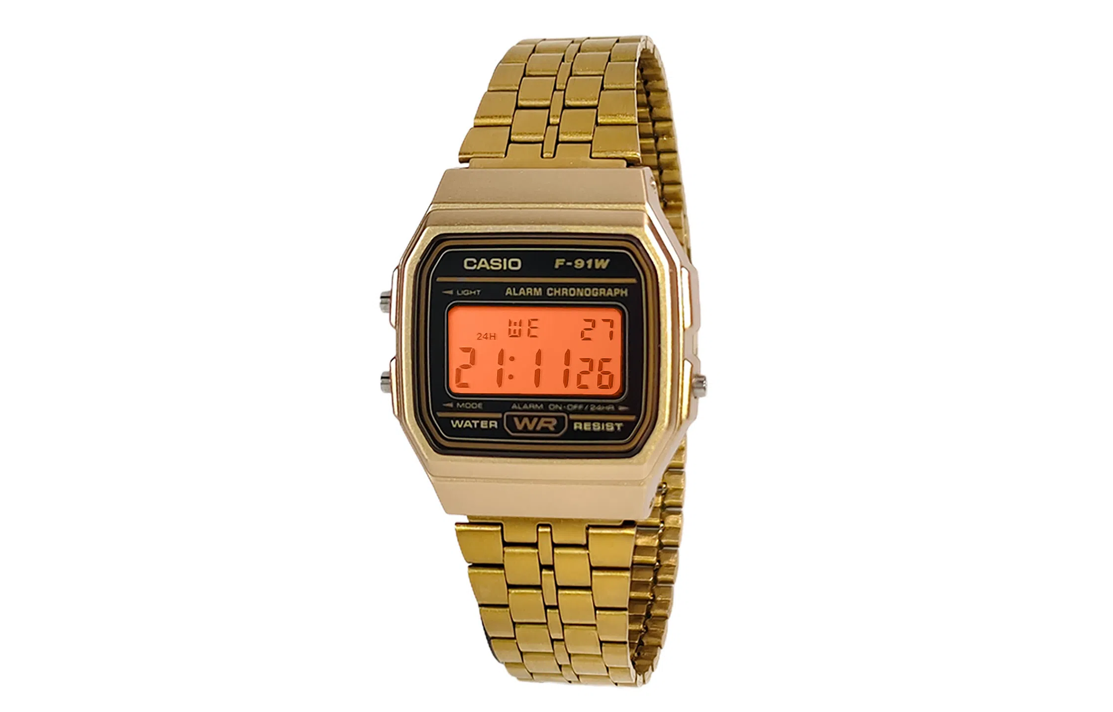CASIO F-91WM-9A Gold Resin