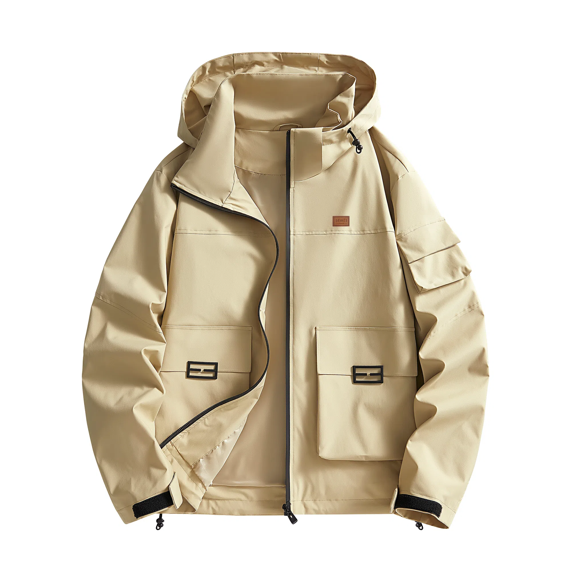 【dme】 美式潮流连帽纯色痞帅高级感防风防水户外休闲外套夹克 男女同款