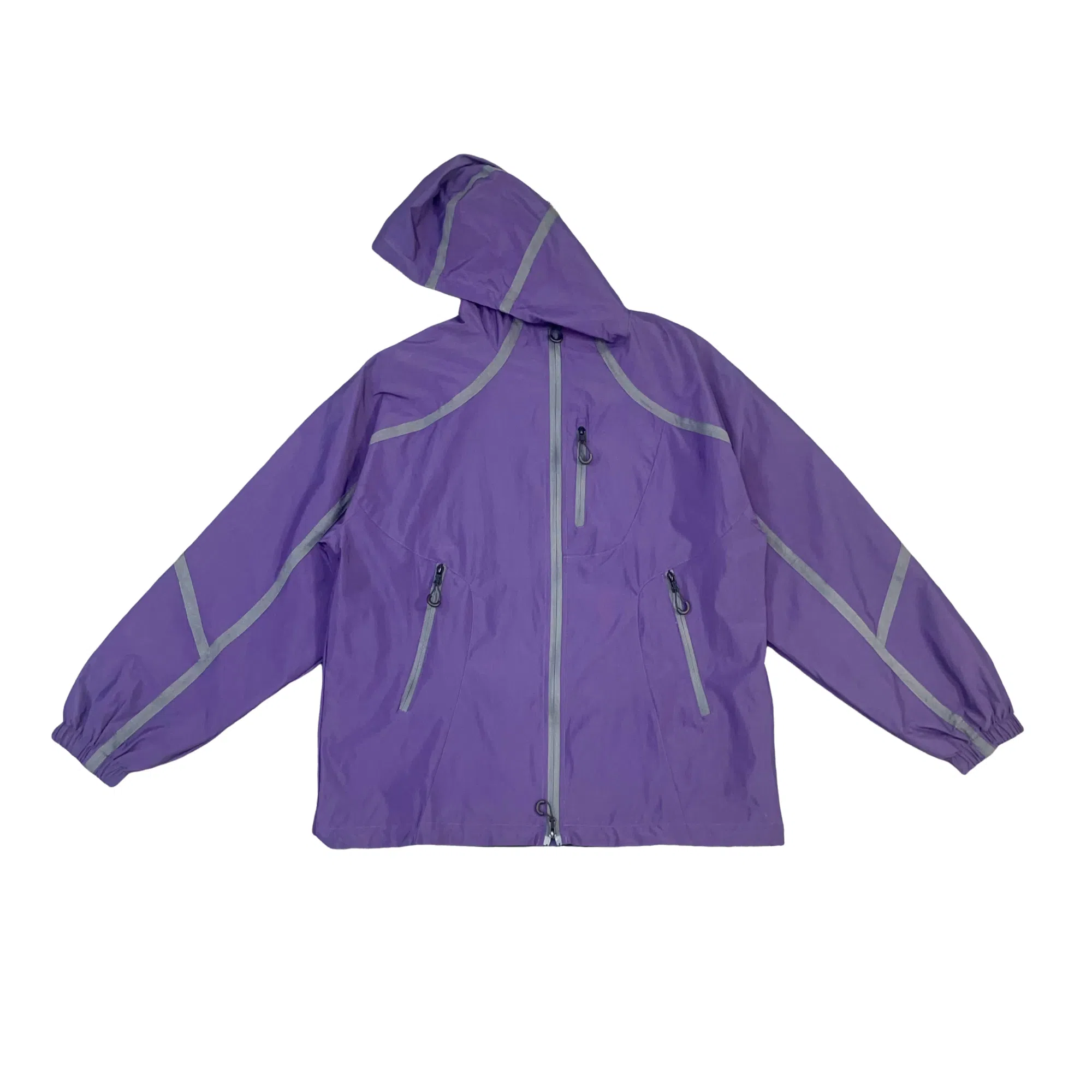 【dme】 日系户外连帽纯色简约拼接插肩袖宽松休闲百搭长袖外套夹克 男女同款