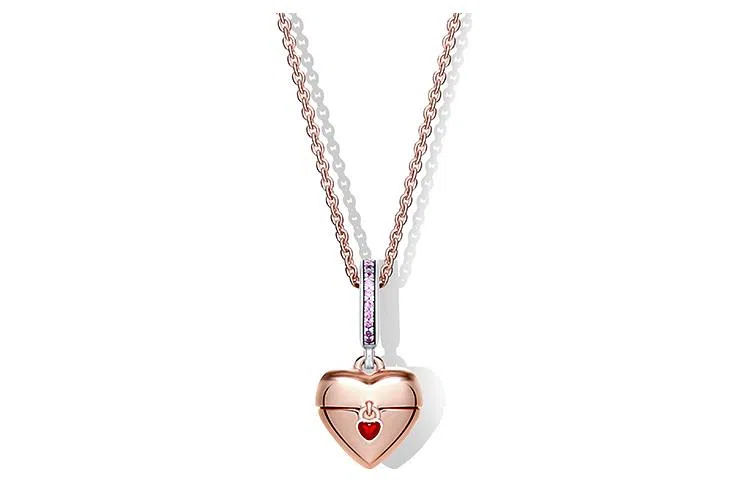 Pandora Lovers Necklace Rose Gold