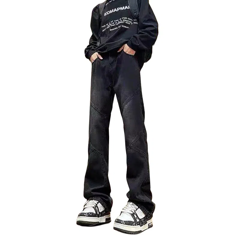 MGXEK Vibe Patchwork Flared Jeans