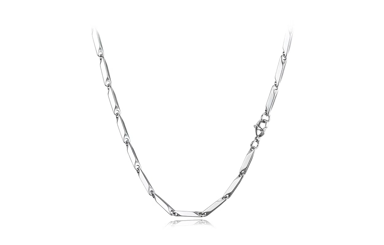 牧言 高街潮流简约素链搭配款 嘻哈中性风瓜子扭片锁骨链 莫比乌斯项链 男女同款情侣款