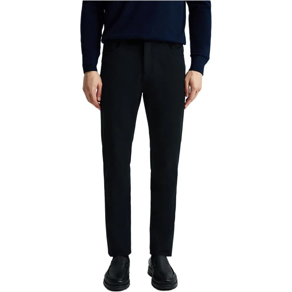 迪柯尼 保暖直筒纯色休闲裤 男款 黑色