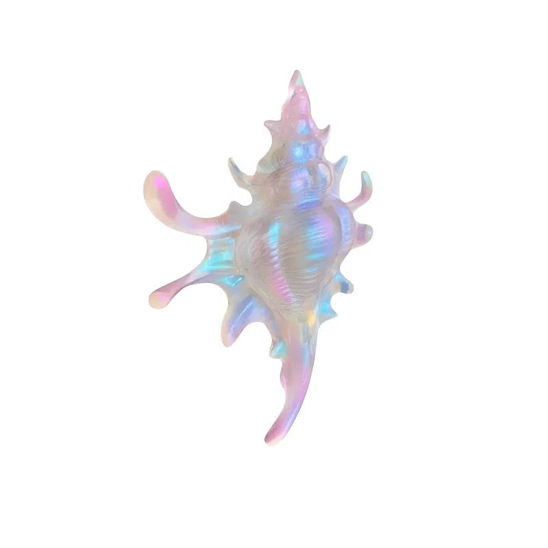 丹琴 贝壳海螺甜酷时尚个性设计感海洋鲨鱼后脑勺盘发人鱼 亚克力 发夹 女款