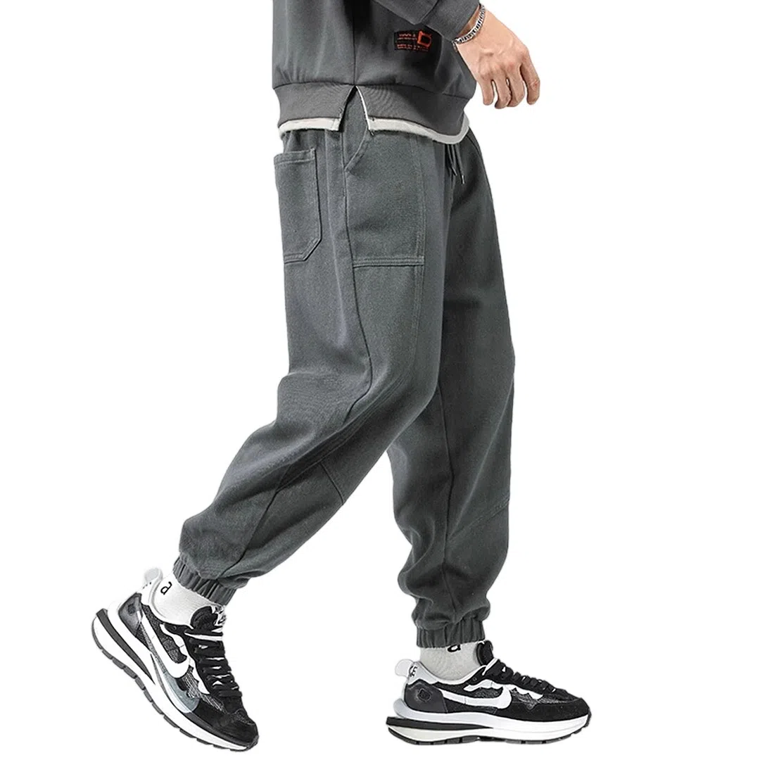 顶峰保罗 工装潮牌宽松薄款透气无性别主义九分哈伦束脚长裤子时尚百搭设计感垂感潮流运动休闲裤 男女同款