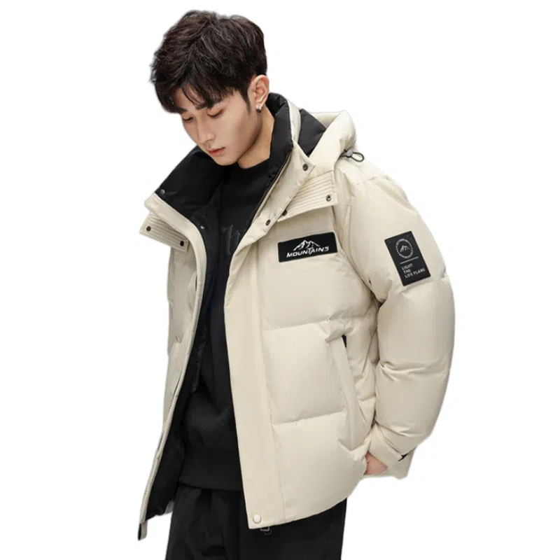 鸭鸭 极寒系列 时尚韩版潮流短款连帽山系户外运动加厚保暖面包羽绒服 男女同款