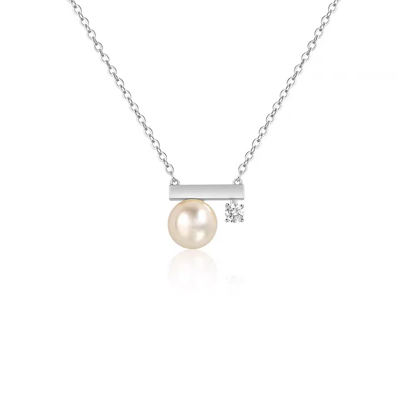 韵系 简约冷淡风一字杆平衡木 铜镀金 项链 女款