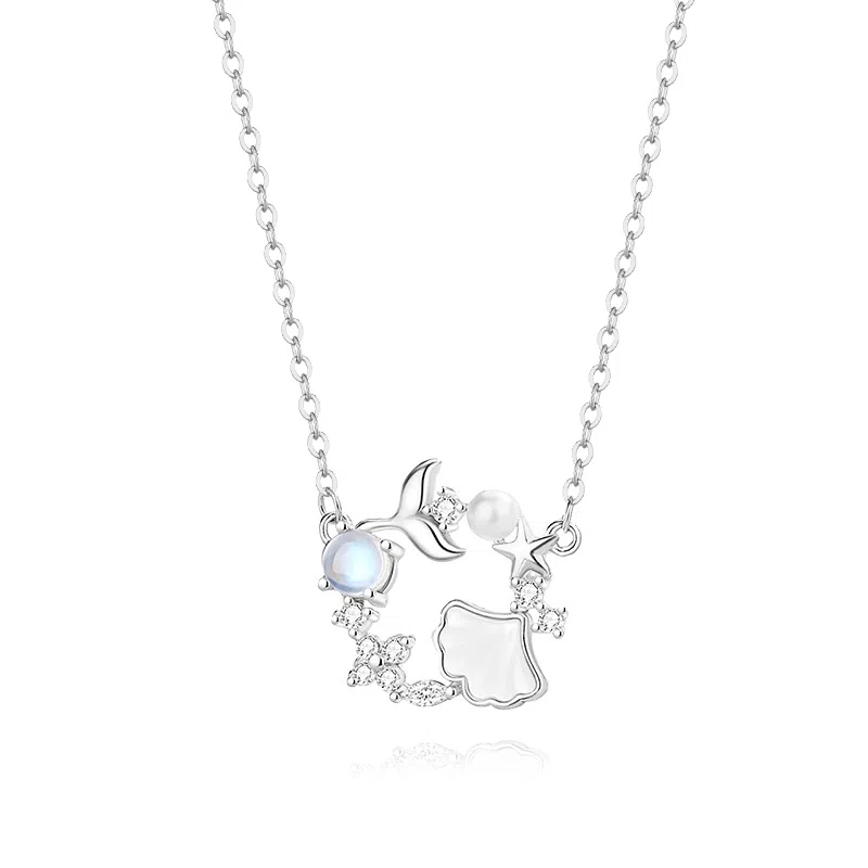 【S999足银纯银 余生有你】 七好美银  精致轻奢时尚优雅浪漫小清新 简约小众高级感设计 日常约会通勤百搭锁骨链 琉璃 项链 女款