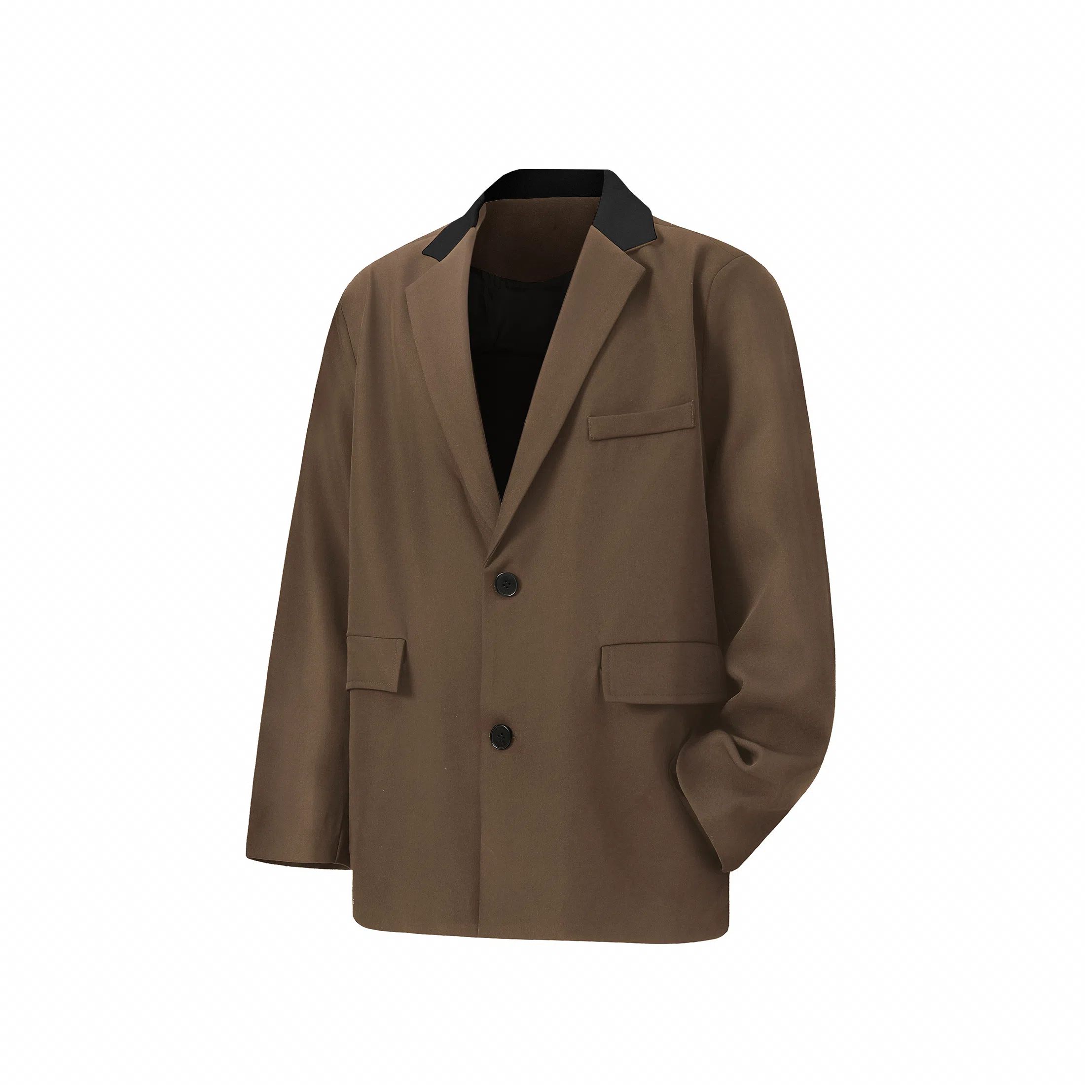 经典美拉德小西服外套简约韩版休闲宽松渐变单排扣垂感垫肩长袖西装 男女同款