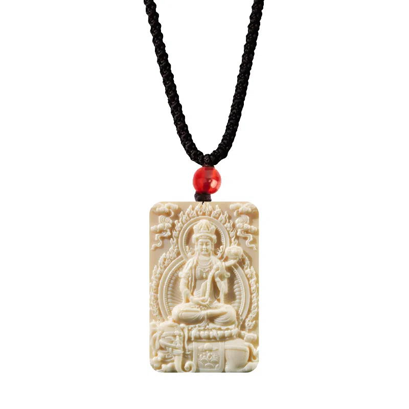 【12生肖顺利八大守护神本命佛】 周帝王 八方来财诸事顺利平安喜乐国风新中式小众复古百搭福禄吉祥好运 象牙果 项链 男女同款情侣款
