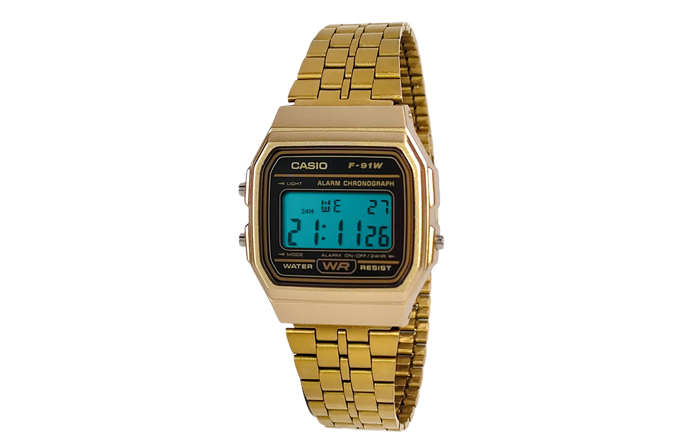 CASIO F-91WM-9A Gold Resin