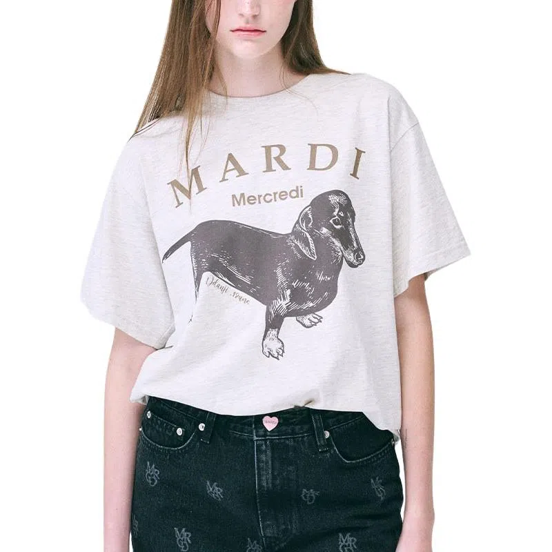 MARDI MERCREDI FW24 TSHIRT OATMEAL TAUPE T
