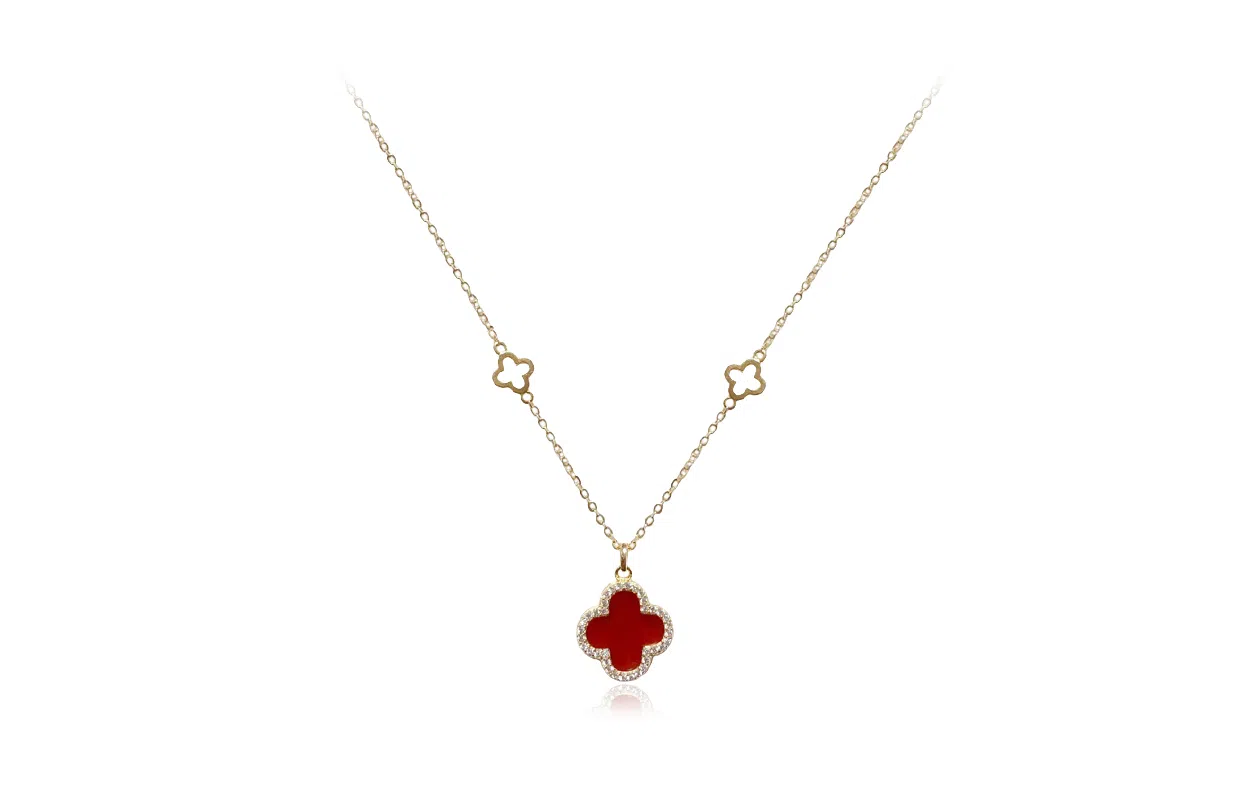 Inkopper Double-Sided Clover Necklace