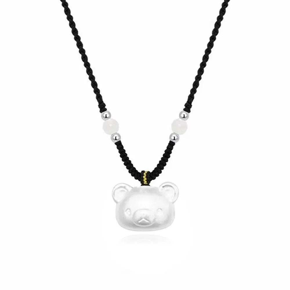 【S999足银纯银 高品质】 七七银饰 治愈小熊 萌趣卡通 甜美可爱浪漫 精致轻奢时尚小众 通勤百搭 学生#好运 玛瑙 手串 女款