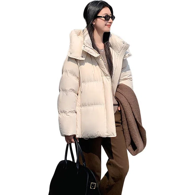 鸭鸭 加厚保暖休闲时尚百搭中长款长袖羽绒服 女款