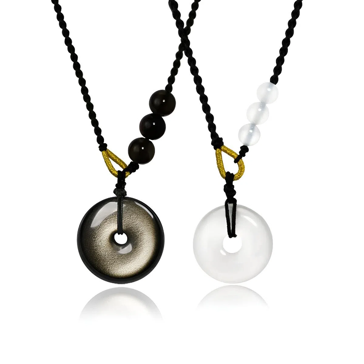 【平安喜乐 I 一帆风顺】 永恒旋律 新中式国风复古小众设计高级感 浪漫精致优雅气质转运招财日常百搭好运 黑曜石 项链 男女同款情侣款