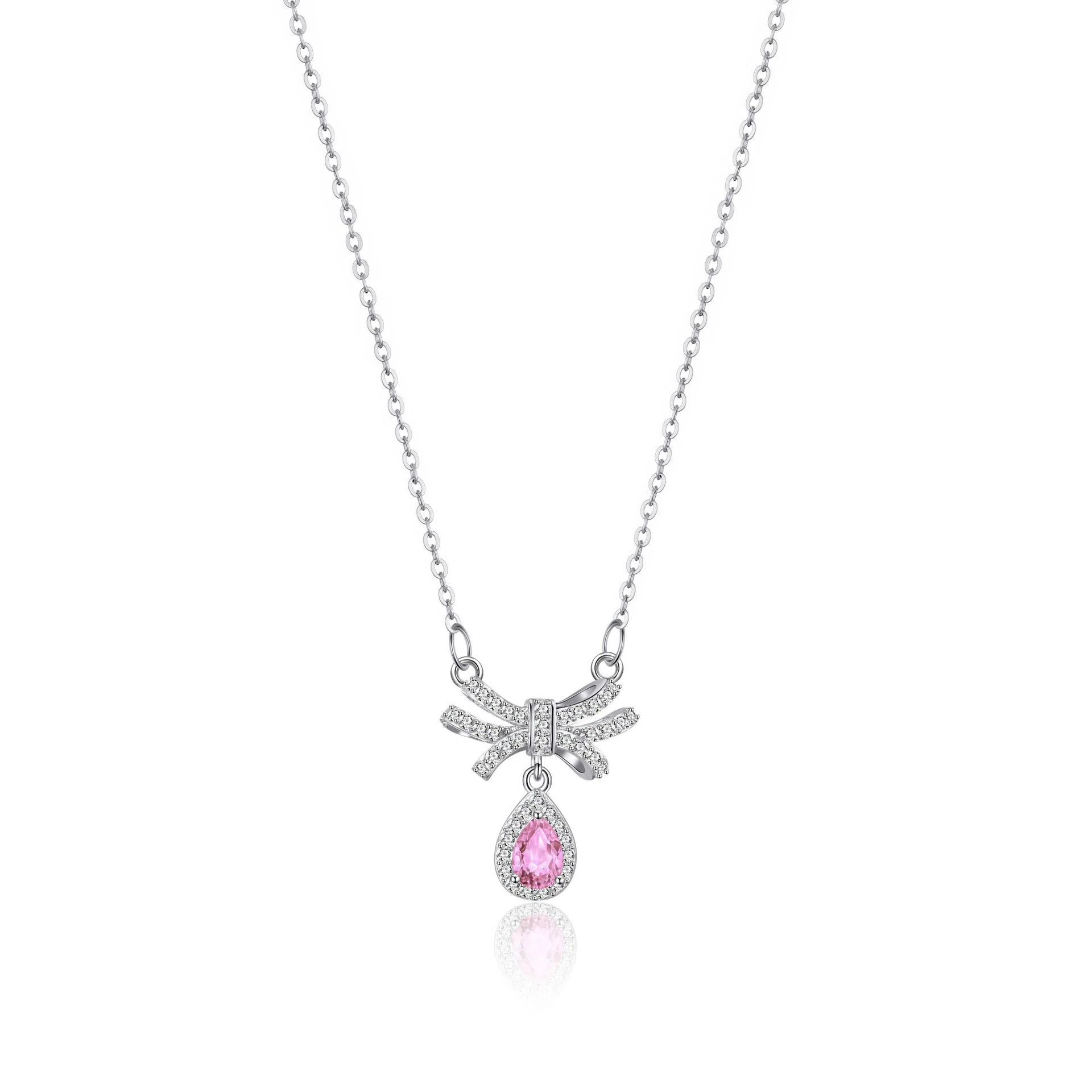 匹克 粉黛配饰饰品镶嵌 经典吊坠首饰 钛钢 项链 女款