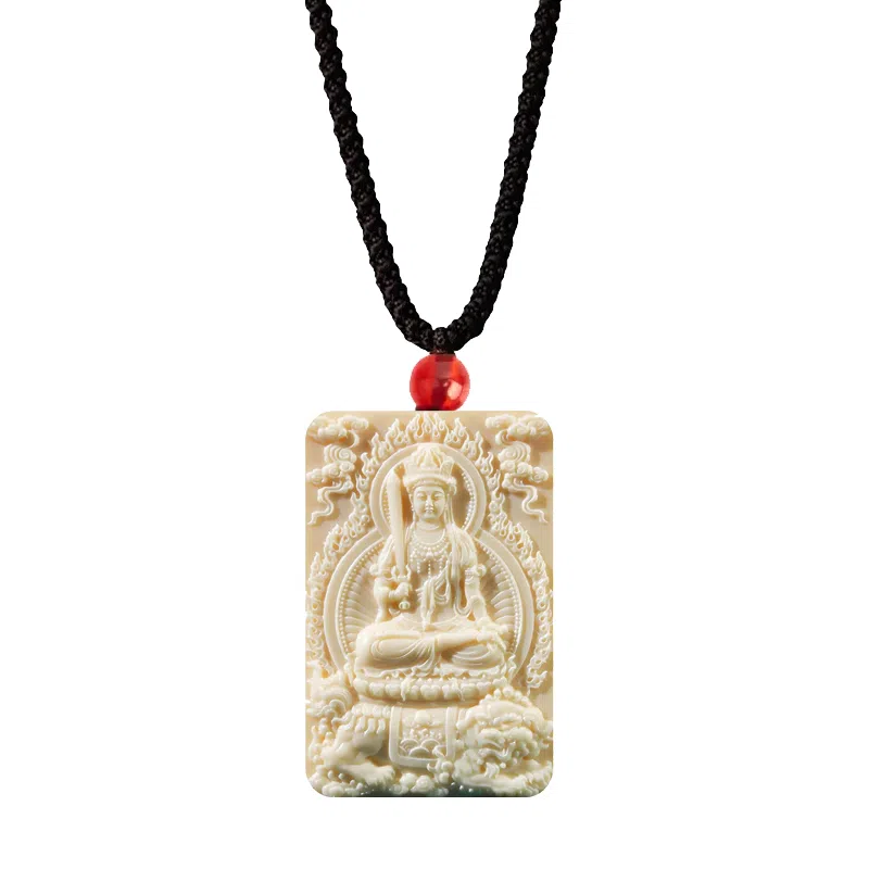 【12生肖顺利八大守护神本命佛】 周帝王 八方来财诸事顺利平安喜乐国风新中式小众复古百搭福禄吉祥好运 象牙果 项链 男女同款情侣款
