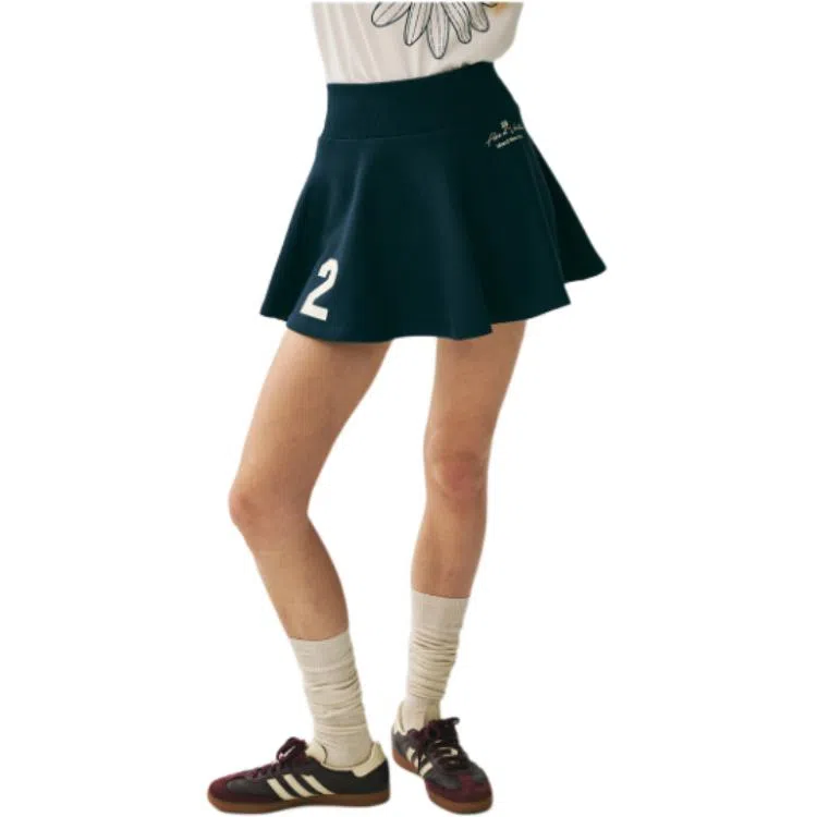 MARDI MERCREDI SS25 FLARE MINI SKIRT ORIGINALIS 25_NAVY