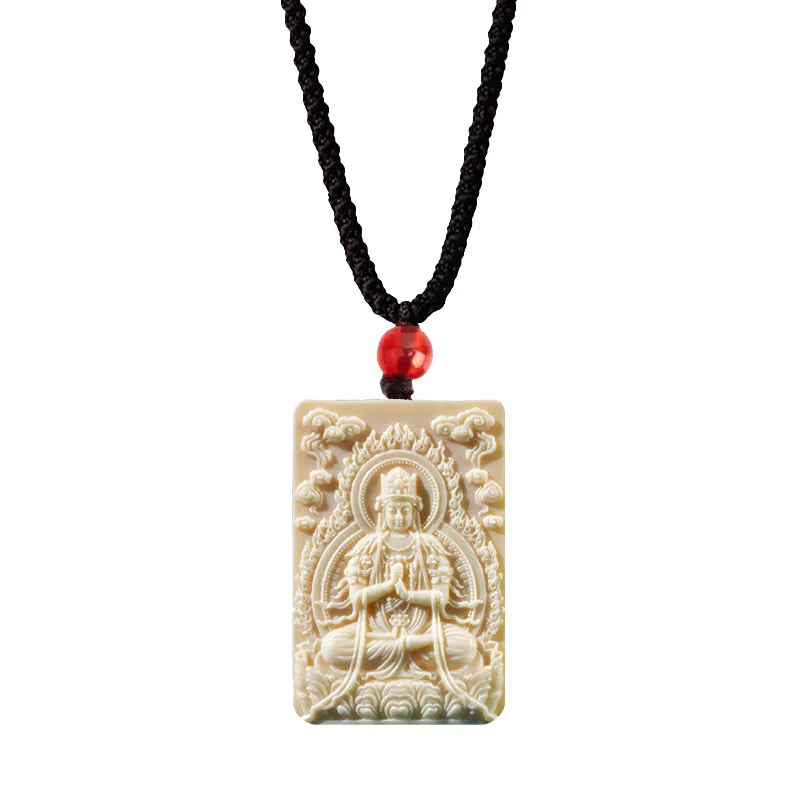 【12生肖顺利八大守护神本命佛】 周帝王 八方来财诸事顺利平安喜乐国风新中式小众复古百搭福禄吉祥好运 象牙果 项链 男女同款情侣款