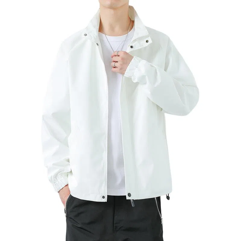 【dme】 美式复古立领纯色宽松百搭防风夹克外套 男女同款