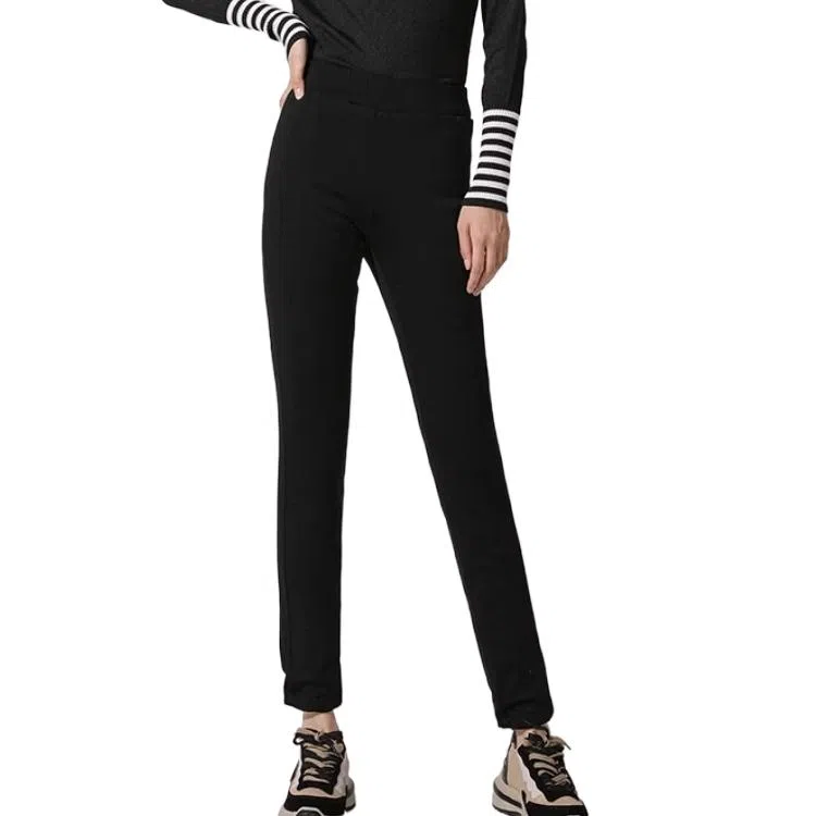 鸭鸭 舒适保暖贴合柔软羽绒裤/棉裤 女款 黑色