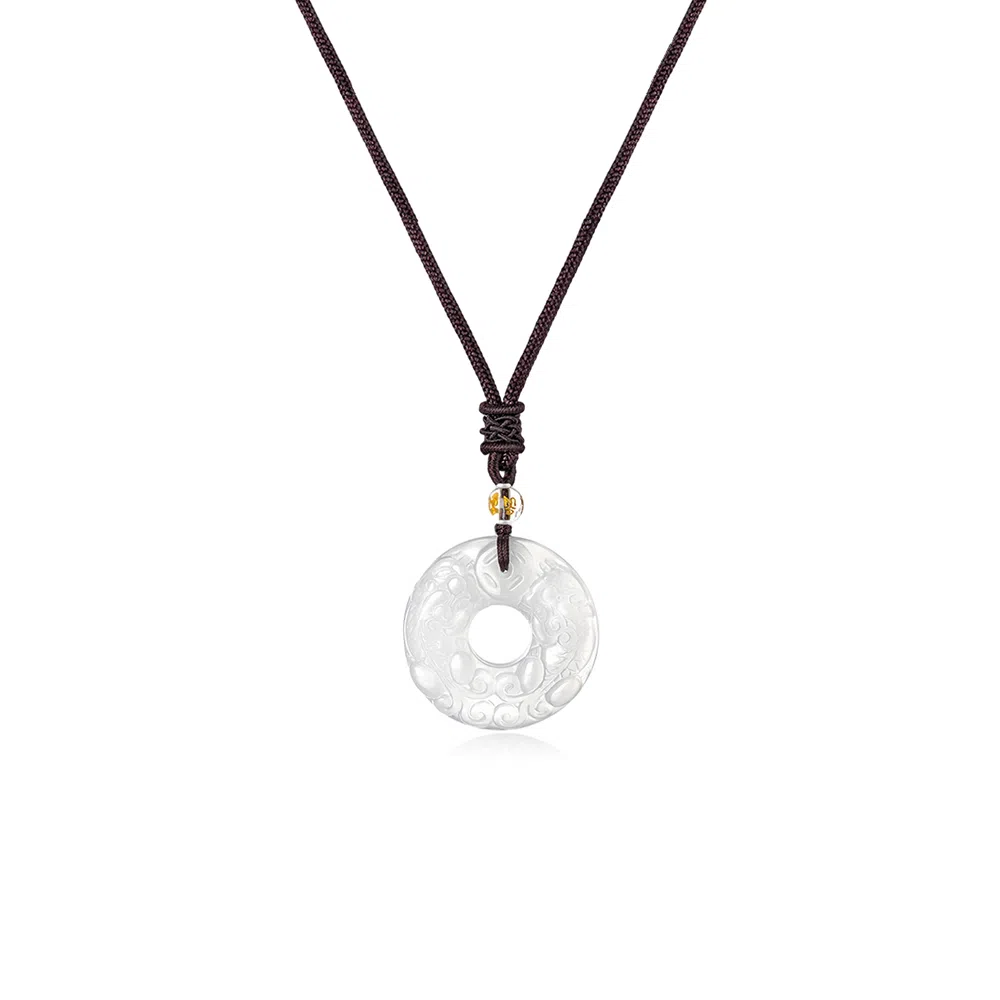 【招财貔貅】 希遇 平安扣吊坠 八方来财锁骨链新中式小众轻奢 礼盒 玉髓 项链 男女同款情侣款