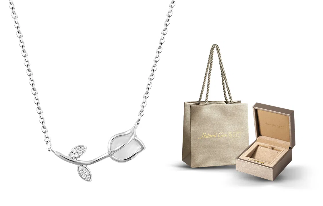 指尖瑰宝 指尖瑰宝 郁金香法式复古气质 项链 女款