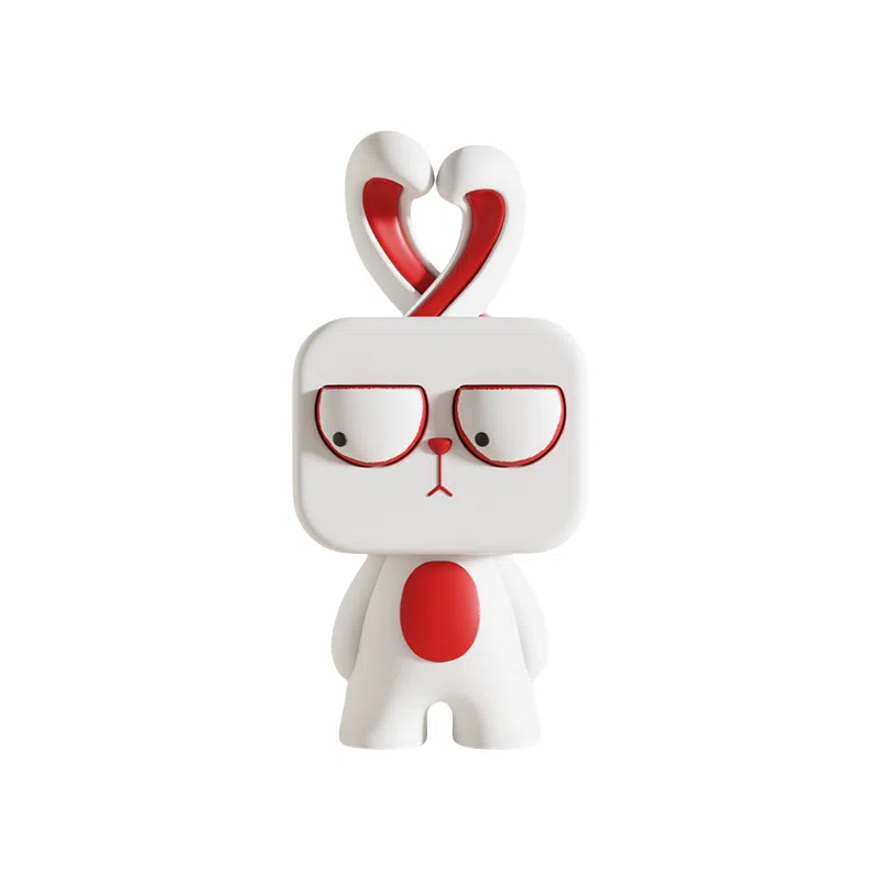 咕轹 搞怪兔子黑熊奶油风样板房酒柜摆设  潮流衍生品