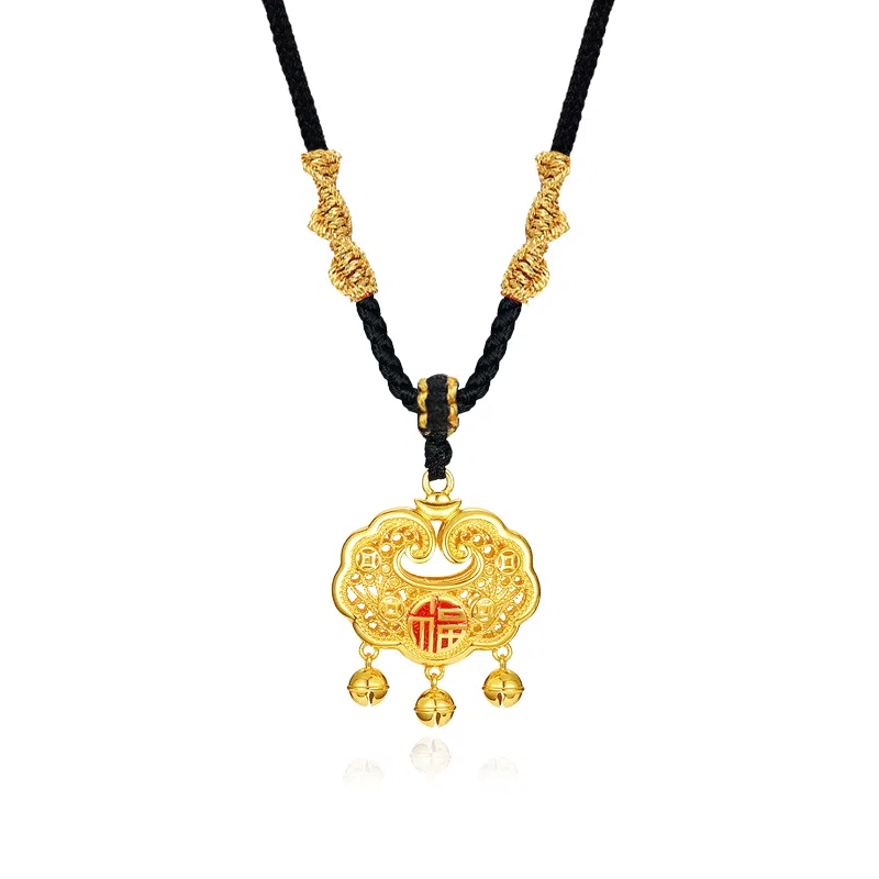 【S925银 招财纳福】 七好美银 福运平安锁新中式国潮风长命锁富转运经典时尚高级百搭#好运 首饰 项链 男女同款情侣款