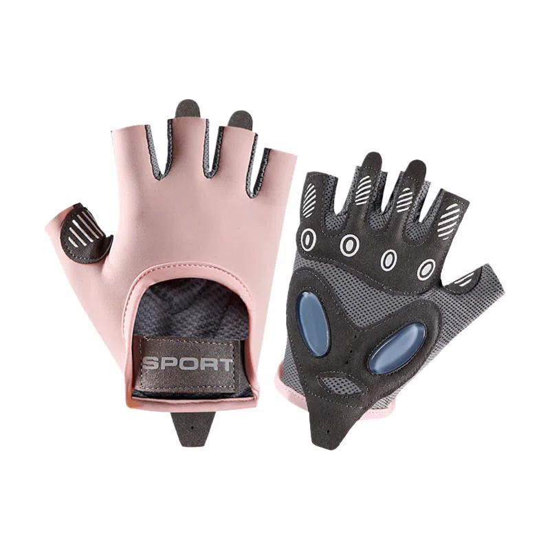 梦特娇 防滑运动耐磨气垫止震冰丝透气瑜伽防起茧骑行 锦纶 健身手套 男女同款情侣款