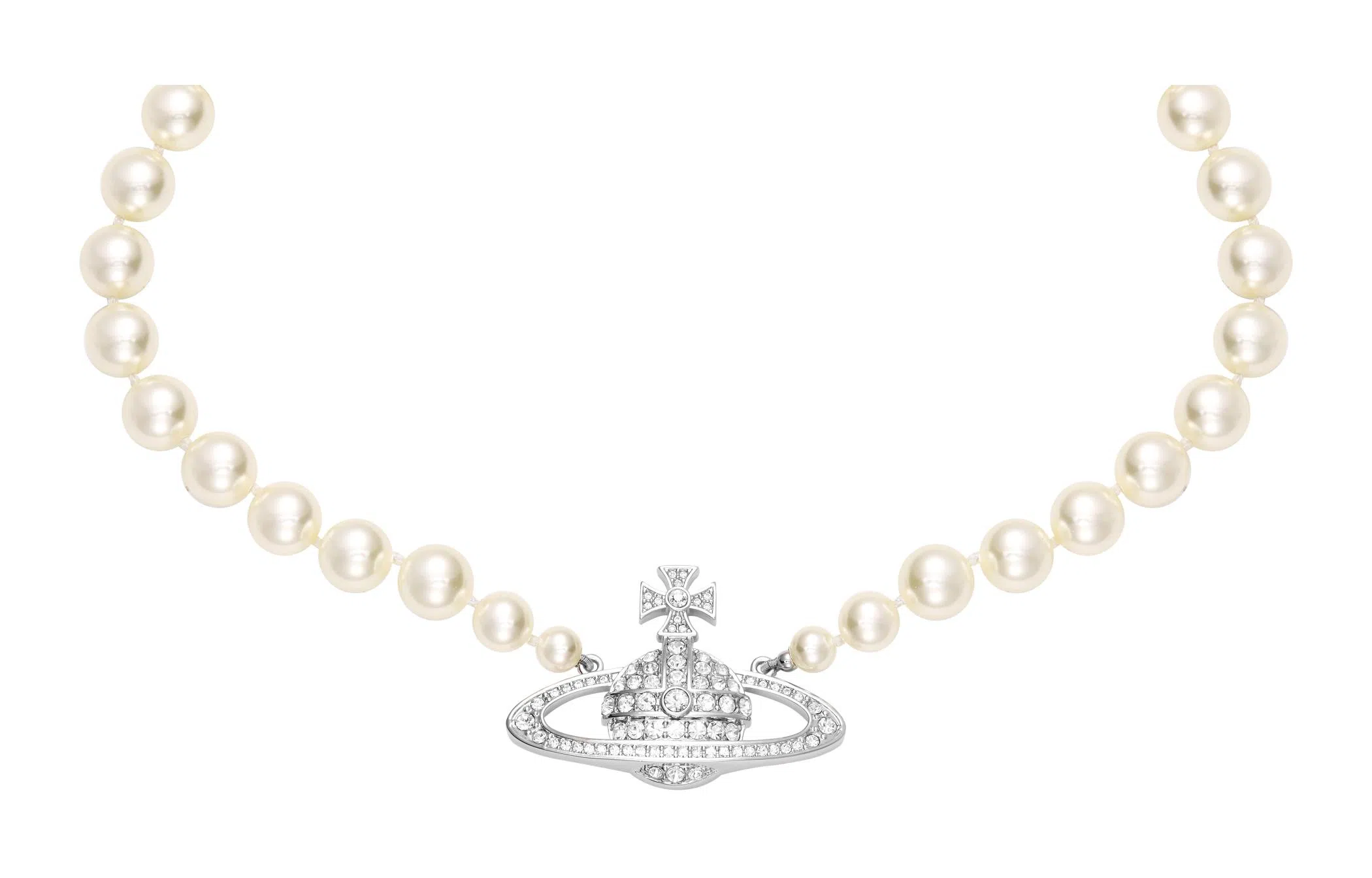 Vivienne Westwood One Row Pearl Bas Relief Choker