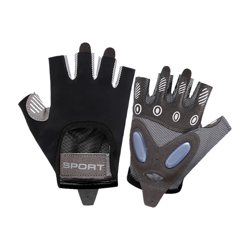 梦特娇 防滑运动耐磨气垫止震冰丝透气瑜伽防起茧骑行 锦纶 健身手套 男女同款情侣款