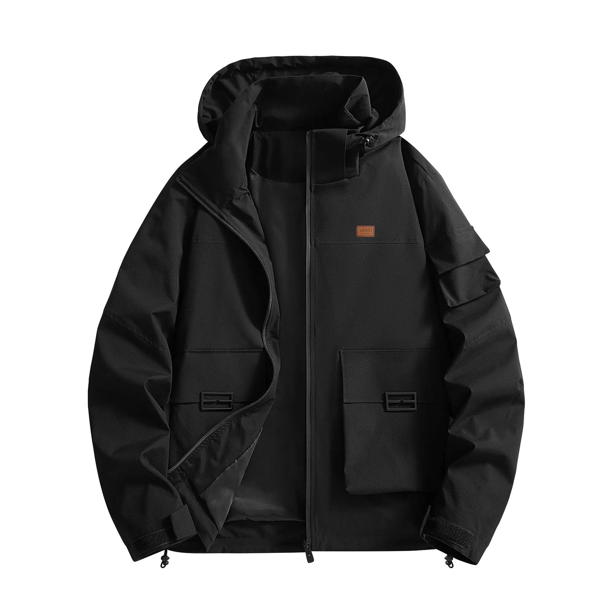 【dme】 美式潮流连帽纯色痞帅高级感防风防水户外休闲外套夹克 男女同款