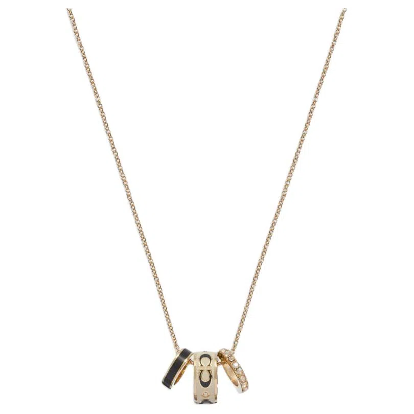 COACH Enamel Necklace Gold