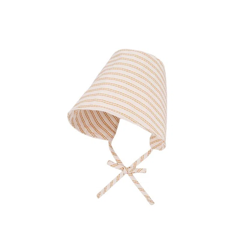 艾佳微 法式条纹户外出游防晒帽高级感大帽檐显脸小遮阳帽 聚酯纤维 渔夫帽 男女同款情侣款