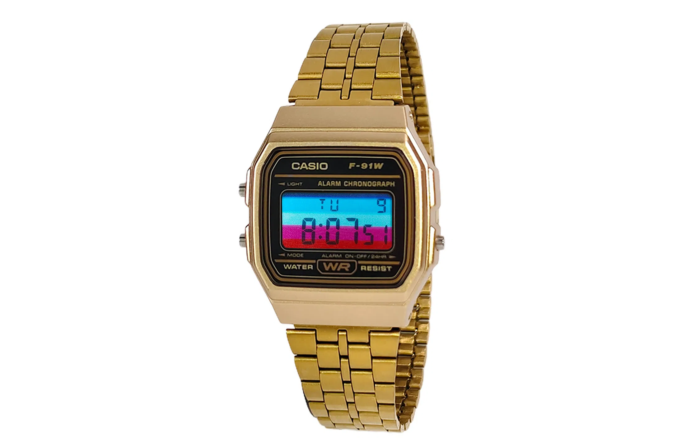 CASIO F-91WM-9A Gold Resin