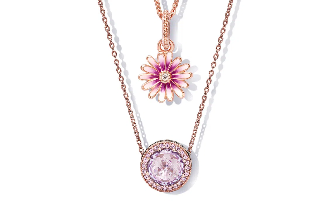 Pandora Romantic Heart Necklace Set