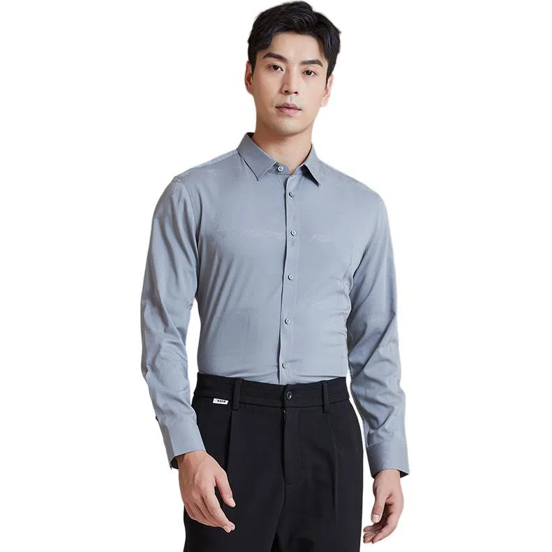 古鲨 柔软衬衣舒适长袖衬衫 男款